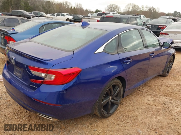 2019 Honda Accord Sport with VIN 1HGCV1F37KA008438, listed as a IAAI auction lot 41840666 with 99,895 mi miles and . Bid and sale history available at DreamBid. Image 4.