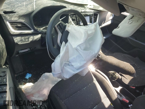 2022 Hyundai Accent SE with VIN 3KPC24A60NE183156, listed as a Copart auction lot 53238185 with 21,423 mi miles and Salvage title. Bid and sale history available at DreamBid. Image 8.