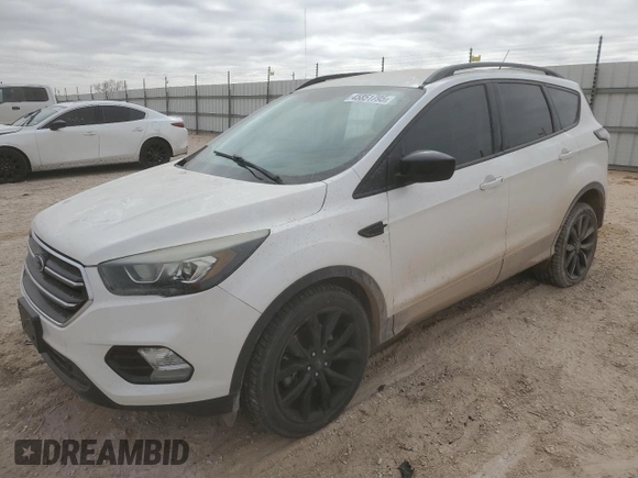 2017 Ford Escape SE with VIN 1FMCU0G98HUA13634, listed as a Copart auction lot 45851795 with 0 mi miles and Salvage Title. Bid and sale history available at carsss.com. Image 1.