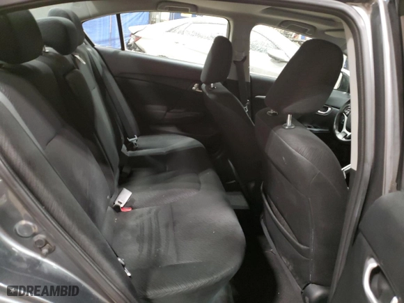 2013 Honda Civic Sdn LX with VIN 2HGFB2F58DH107884, listed as a Copart auction lot 50954465 with 136,336 mi miles and Salvage Title. Bid and sale history available at carsss.com. Image 10.