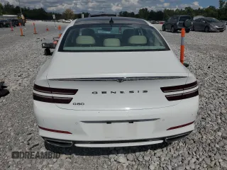 2021 Genesis G80 2.5T with VIN KMTGB4SC8MU078677, listed as a Copart auction lot 71980724 with 49,536 mi miles and Salvage Title. Bid and sale history available at carsss.com. Image 6.