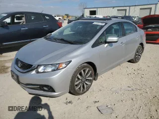 2015 Honda Civic Sedan EX-L with VIN 19XFB2F92FE067883, listed as a Copart auction lot 51051795 with 51,890 mi miles and Salvage Title. Bid and sale history available at carsss.com. Image 1.