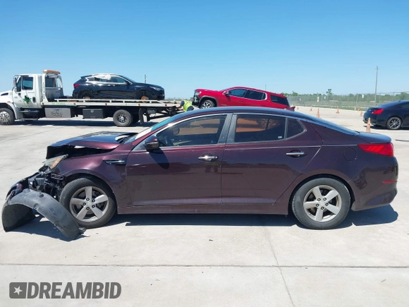 2014 Kia Optima LX with VIN 5XXGM4A77EG274839, listed as a IAAI auction lot 41976091 with 130,517 mi miles. Bid and sale history available at carsss.com. Image 14.