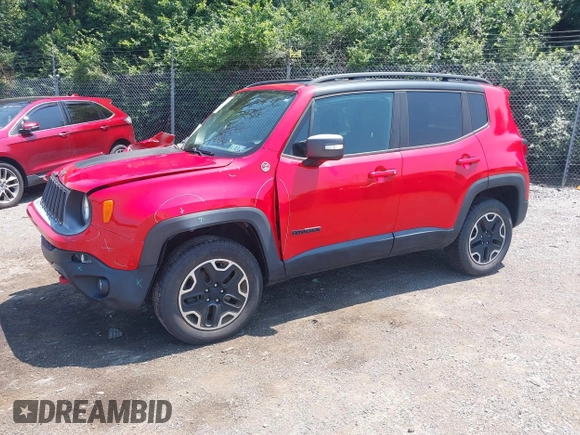 2016 Jeep Renegade Trailhawk with VIN ZACCJBCT0GPD21696, listed as a IAAI auction lot 42651973 with 91,106 mi miles and . Bid and sale history available at DreamBid. Image 18.