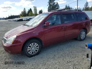 2012 Kia Sedona LX with VIN KNDMG4C77C6443163, listed as a Copart auction lot 54077175 with 105,620 mi miles and Clean Title. Bid and sale history available at carsss.com. Image 1.