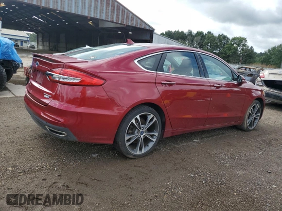 2019 Ford Fusion Titanium with VIN 3FA6P0D99KR206523, listed as a Copart auction lot 61007545 with 87,715 mi miles and Clean title. Bid and sale history available at DreamBid. Image 3.