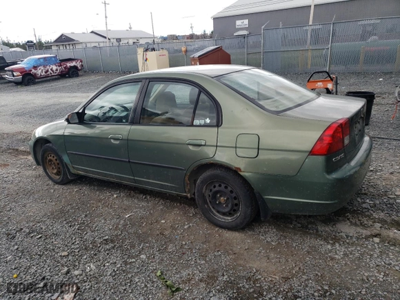 2003 Honda Civic DX with VIN 2HGES16453H906694, listed as a Copart auction lot 60205664 with 379,495 mi miles and Clean Title. Bid and sale history available at carsss.com. Image 2.