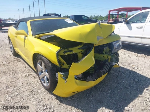 2015 Chevrolet Camaro LT with VIN 2G1FD3D30F9214174, listed as a IAAI auction lot 41807488 with 23,002 mi miles. Bid and sale history available at carsss.com. Image 1.