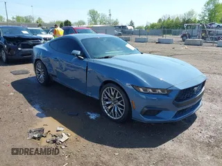 2024 Ford Mustang EcoBoost with VIN 1FA6P8TH8R5140468, listed as a IAAI auction lot 42157511 with 9,559 mi miles and . Bid and sale history available at DreamBid. Image 1.