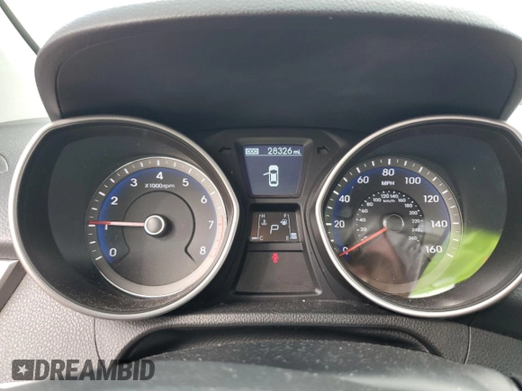 2016 Hyundai Elantra GT with VIN KMHD35LH2GU337016, listed as a Copart auction lot 71303524 with 28,326 mi miles and Salvage Title. Bid and sale history available at carsss.com. Image 9.