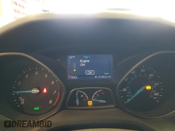 2014 Ford Focus SE with VIN 1FADP3K21EL238349, listed as a Copart auction lot 54228015 with 79,833 mi miles and Salvage Title. Bid and sale history available at carsss.com. Image 9.