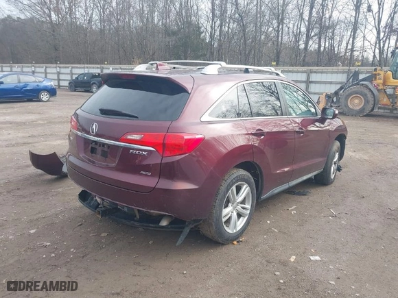 2015 Acura RDX Tech Pkg with VIN 5J8TB4H56FL019496, listed as a IAAI auction lot 41612411 with 166,672 mi miles. Bid and sale history available at carsss.com. Image 4.