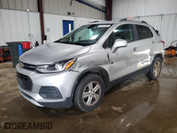 2017 Chevrolet Trax LT z VIN KL7CJPSB0HB155095, wystawiony jako Copart lot #57161745 z przebiegiem 99 691 mil mil oraz Szkoda całkowita • Salvage title. Historia ofert i sprzedaży dostępna na DreamBid. Obrazek 1.