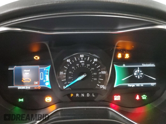 2017 Ford Fusion Hybrid Titanium with VIN 3FA6P0RU2HR394713, listed as a Copart auction lot 56070815 with 95,098 mi miles and Salvage title. Bid and sale history available at DreamBid. Image 9.