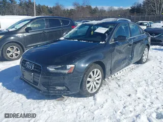 2013 Audi A4 Premium with VIN WAUBFAFL7DN007886, listed as a IAAI auction lot 41523228 with 147,017 mi miles. Bid and sale history available at carsss.com. Image 2.