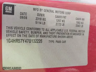 2007 Buick Lucerne V8 CXL with VIN 1G4HR57Y47U132226, listed as a IAAI auction lot 42046988 with 165,591 mi miles. Bid and sale history available at carsss.com. Image 9.