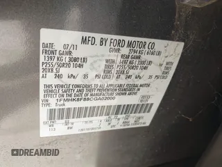 2012 Ford Explorer Limited with VIN 1FMHK8F88CGA02000, listed as a IAAI auction lot 42817185 with 259,088 mi miles and . Bid and sale history available at DreamBid. Image 9.