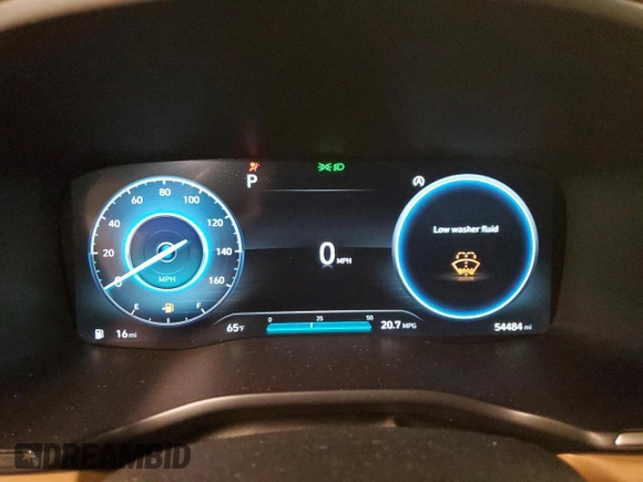 2021 Hyundai Santa Fe Calligraphy with VIN 5NMS5DAL5MH323833, listed as a Copart auction lot 41337795 with 54,484 mi miles and Salvage title. Bid and sale history available at DreamBid. Image 9.