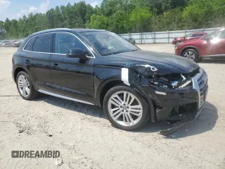 2018 Audi Q5 Premium Plus with VIN WA1BNAFY5J2182663, listed as a Copart auction lot 54220245 with 61,676 mi miles and Salvage Title. Bid and sale history available at DreamBid. Image 4.