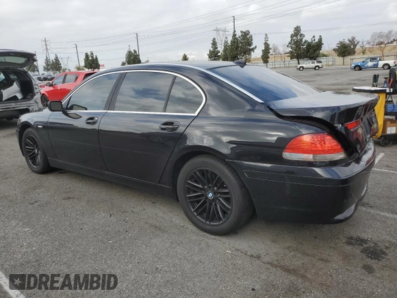 2003 BMW 7 Series 745Li with VIN WBAGN63403DR10940, listed as a Copart auction lot 54620465 with 184,535 mi miles and Salvage Title. Bid and sale history available at carsss.com. Image 2.