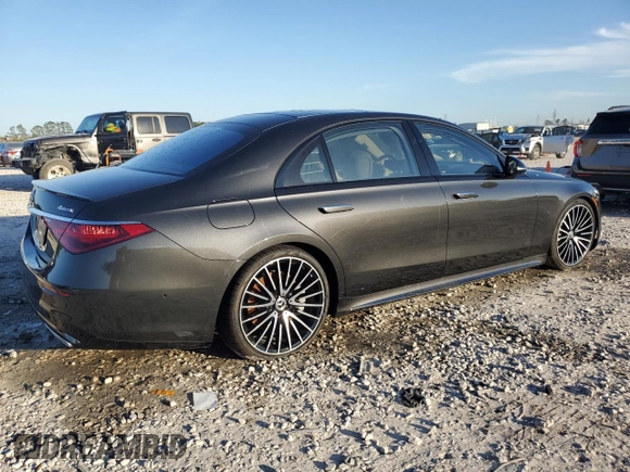 2023 Mercedes-Benz S 580 with VIN W1K6G7GB3PA203111, listed as a Copart auction lot 46899145 with 10,445 mi miles and Salvage Title. Bid and sale history available at DreamBid. Image 3.