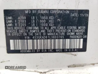 2020 Subaru Impreza Premium с VIN 4S3GKAD61L3603765, выставлен на аукционе Copart как лот 50862675 с пробегом 81 185 миль миль и Списание • Salvage title. История ставок и продаж доступна на DreamBid. Изображение 12.