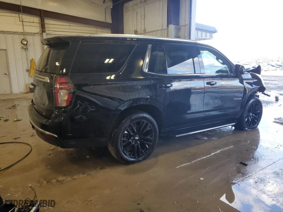 2023 Chevrolet Tahoe LT with VIN 1GNSKNKD0PR196082, listed as a Copart auction lot 45707215 with 35,736 mi miles and Salvage Title. Bid and sale history available at carsss.com. Image 3.