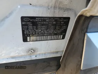2021 Hyundai Santa Fe Hybrid Blue with VIN KM8S2DA15MU011183, listed as a Copart auction lot 85364184 with 50,130 mi miles and Salvage Title. Bid and sale history available at carsss.com. Image 15.