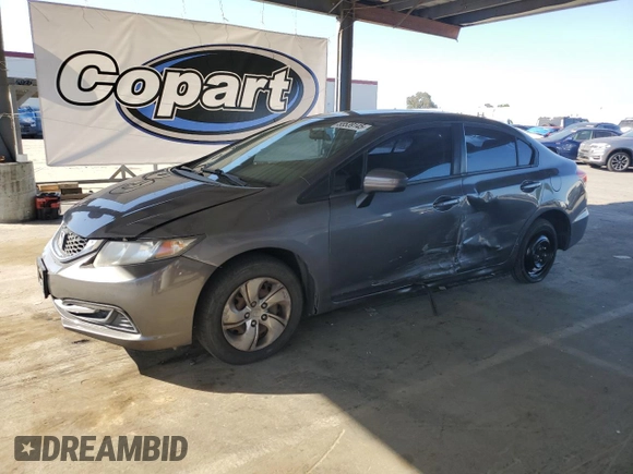 2014 Honda Civic LX z VIN 19XFB2F5XEE206296, wystawiony jako Copart lot #55539145 z przebiegiem 137 556 mil mil oraz Szkoda całkowita • Salvage title. Historia ofert i sprzedaży dostępna na DreamBid. Obrazek 1.