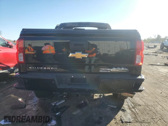 2018 Chevrolet Silverado 1500 High Country with VIN 3GCUKTEJ6JG580057, listed as a Copart auction lot 76290224 with Not Provided miles and Non Repairable. Bid and sale history available at DreamBid. Image 6.