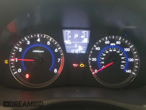 2015 Hyundai Accent GS with VIN KMHCT5AE8FU220916, listed as a Copart auction lot 55461005 with 197,811 mi miles and Salvage Title. Bid and sale history available at carsss.com. Image 9.
