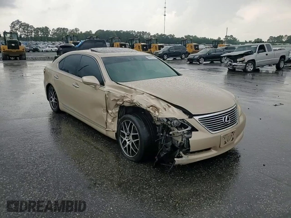 2008 Lexus LS 460 with VIN JTHBL46F885075478, listed as a Copart auction lot 56842225 with 128,897 mi miles and Salvage title. Bid and sale history available at DreamBid. Image 13.