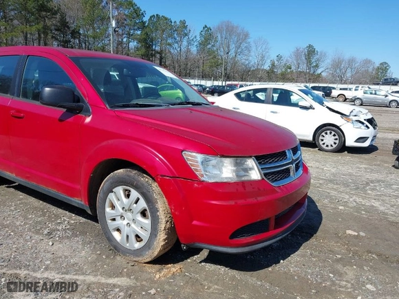 2015 Dodge Journey American Value Pkg with VIN 3C4PDCAB4FT683465, listed as a IAAI auction lot 41767610 with 145,527 mi miles. Bid and sale history available at carsss.com. Image 6.