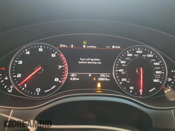 2014 Audi A6 Premium Plus with VIN WAUGFAFCXEN089099, listed as a Copart auction lot 54694535 with 109,515 mi miles and Salvage title. Bid and sale history available at DreamBid. Image 9.