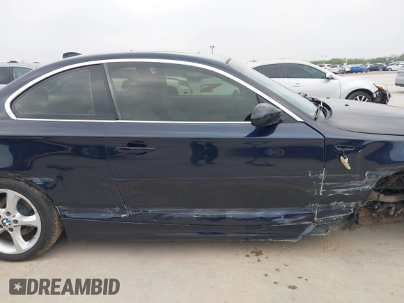 2009 BMW 1 Series 128i with VIN WBAUP93529VF48722, listed as a IAAI auction lot 42274781 with 108,528 mi miles and . Bid and sale history available at DreamBid. Image 13.