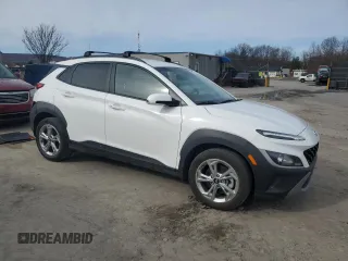 2023 Hyundai Kona SEL with VIN KM8K6CAB3PU058949, listed as a Copart auction lot 50837205 with 15,392 mi miles and Salvage Title. Bid and sale history available at carsss.com. Image 4.