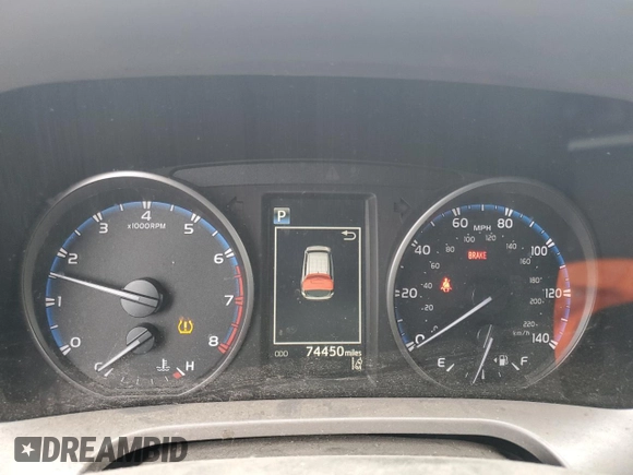 2017 Toyota RAV4 LE with VIN JTMBFREV4HJ168309, listed as a Copart auction lot 58152225 with 74,450 mi miles and Salvage title. Bid and sale history available at DreamBid. Image 9.