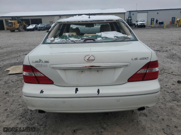 2006 Lexus LS 430 with VIN JTHBN36F965043432, listed as a Copart auction lot 45880465 with 152,415 mi miles and Salvage Title. Bid and sale history available at carsss.com. Image 6.