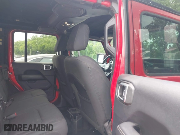 2018 Jeep Wrangler Unlimited Sahara z VIN 1C4HJXEG4JW316496, wystawiony jako IAAI lot #42437607 z przebiegiem 46 861 mil mil oraz . Historia ofert i sprzedaży dostępna na DreamBid. Obrazek 8.
