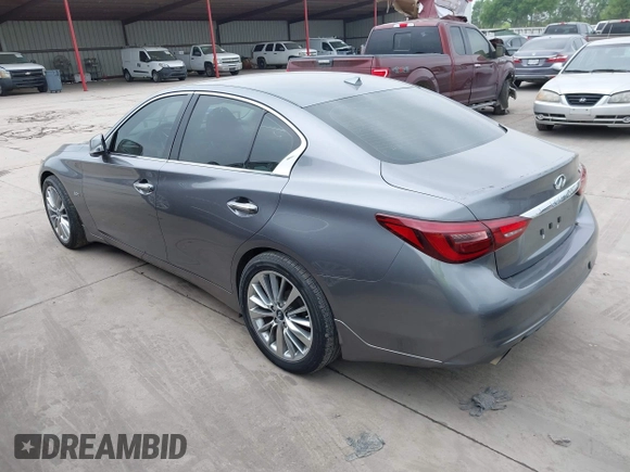 2018 Infiniti Q50 3.0t LUXE with VIN JN1EV7AP1JM362833, listed as a IAAI auction lot 41934415 with 91,970 mi miles. Bid and sale history available at carsss.com. Image 3.