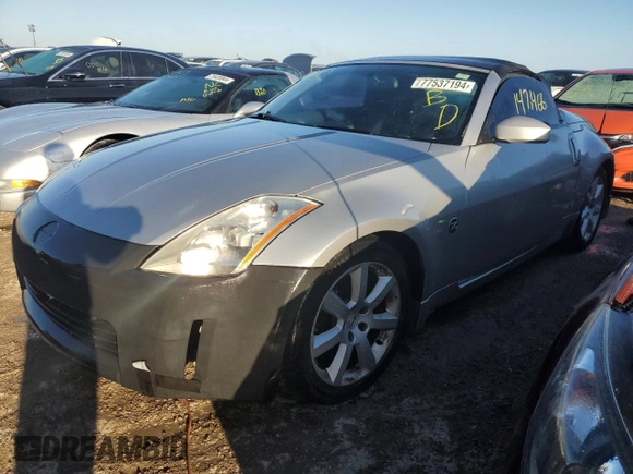2004 Nissan 350Z Enthusiast z VIN JN1AZ36A74T015422, wystawiony jako Copart lot #77537194 z przebiegiem 147 466 mil mil oraz Nie do naprawy • Non repairable. Historia ofert i sprzedaży dostępna na DreamBid. Obrazek 1.