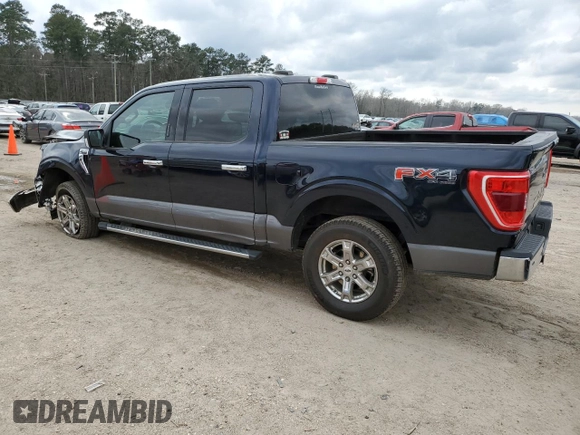 2021 Ford F-150 XL with VIN 1FTFW1E50MFA45896, listed as a Copart auction lot 46882735 with 57,041 mi miles and Salvage Title. Bid and sale history available at DreamBid. Image 2.