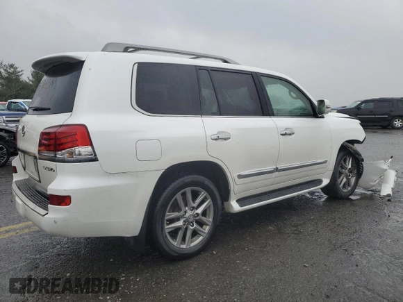 2015 Lexus LX 570 with VIN JTJHY7AXXF4185222, listed as a Copart auction lot 83833874 with 165,154 mi miles and Salvage Title. Bid and sale history available at DreamBid. Image 3.