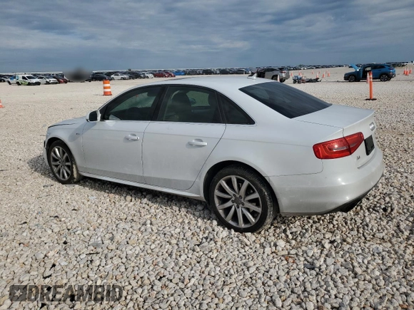 2014 Audi A4 Premium with VIN WAUAFAFLXEN014201, listed as a Copart auction lot 55727995 with 110,350 mi miles and Salvage title. Bid and sale history available at DreamBid. Image 2.