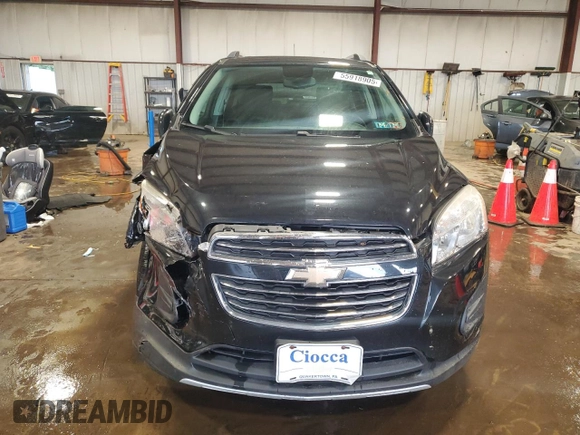 2016 Chevrolet Trax LT with VIN KL7CJPSB2GB653345, listed as a Copart auction lot 55918905 with 64,794 mi miles and Salvage Title. Bid and sale history available at DreamBid. Image 5.