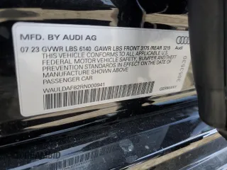 2024 Audi A8 with VIN WAULDAF82RN000941, listed as a Copart auction lot 78061823 with 487 mi miles and Salvage Title. Bid and sale history available at carsss.com. Image 12.