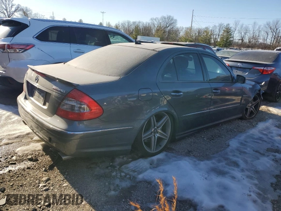2007 Mercedes-Benz E 63 AMG with VIN WDBUF77X87B082522, listed as a Copart auction lot 42189345 with 78,835 mi miles and Salvage Title. Bid and sale history available at carsss.com. Image 3.