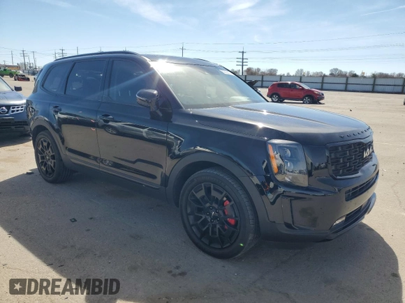 2022 Kia Telluride SX with VIN 5XYP5DHCXNG212623, listed as a Copart auction lot 50203915 with 30,950 mi miles and Salvage title. Bid and sale history available at DreamBid. Image 4.