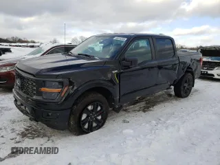 2024 Ford F-150 STX with VIN 1FTEW2LP9RKD96519, listed as a Copart auction lot 45815305 with 2,021 mi miles and Salvage Title. Bid and sale history available at carsss.com. Image 1.