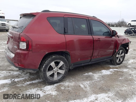 2016 Jeep Compass Latitude z VIN 1C4NJCEAXGD804721, wystawiony jako Copart lot #45760085 z przebiegiem 105 985 mil mil oraz Szkoda całkowita • Salvage title. Historia ofert i sprzedaży dostępna na DreamBid. Obrazek 3.